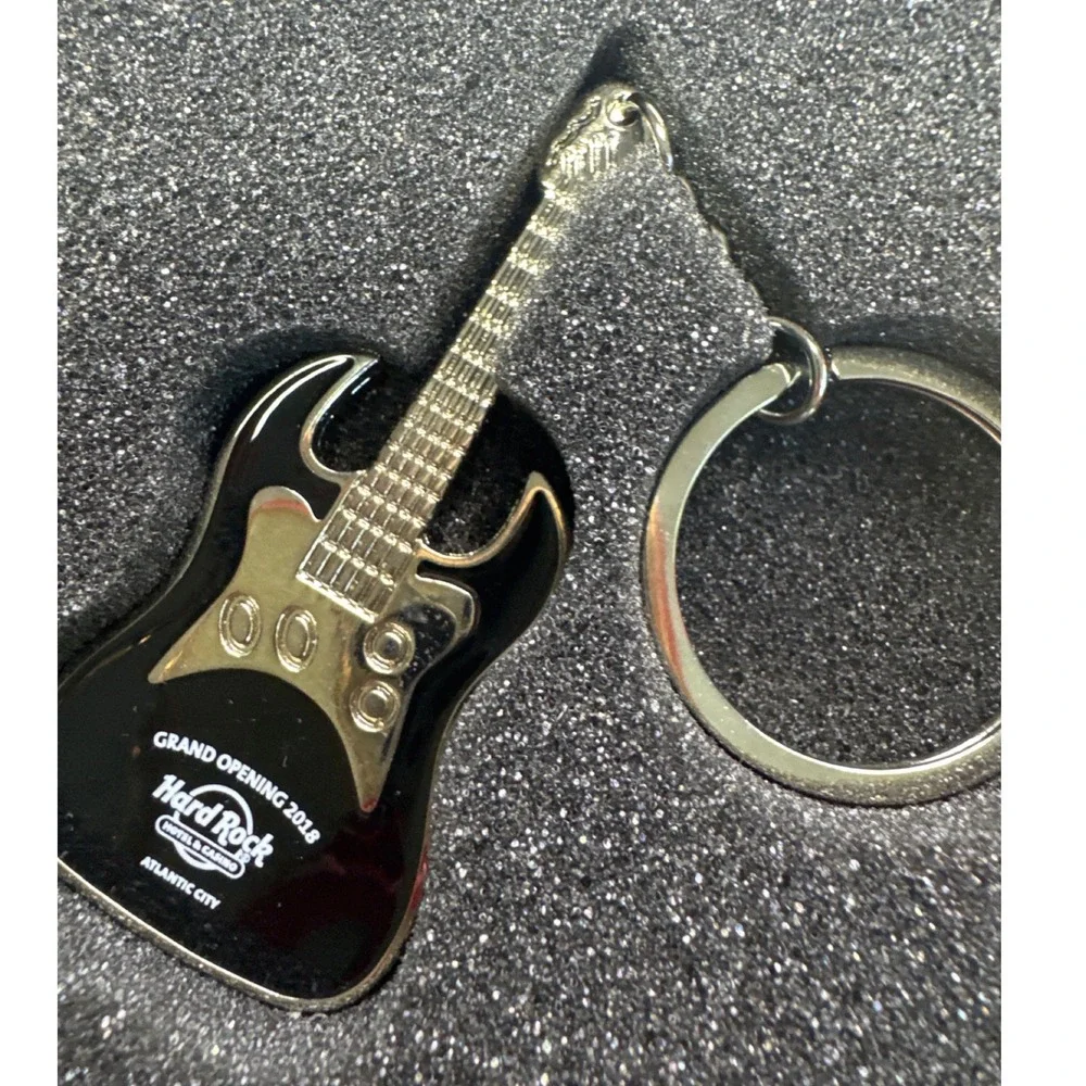 Hard Rock Hotel Casino Atlantic City Grand Opening 2018 Guitar Keychain Boxed